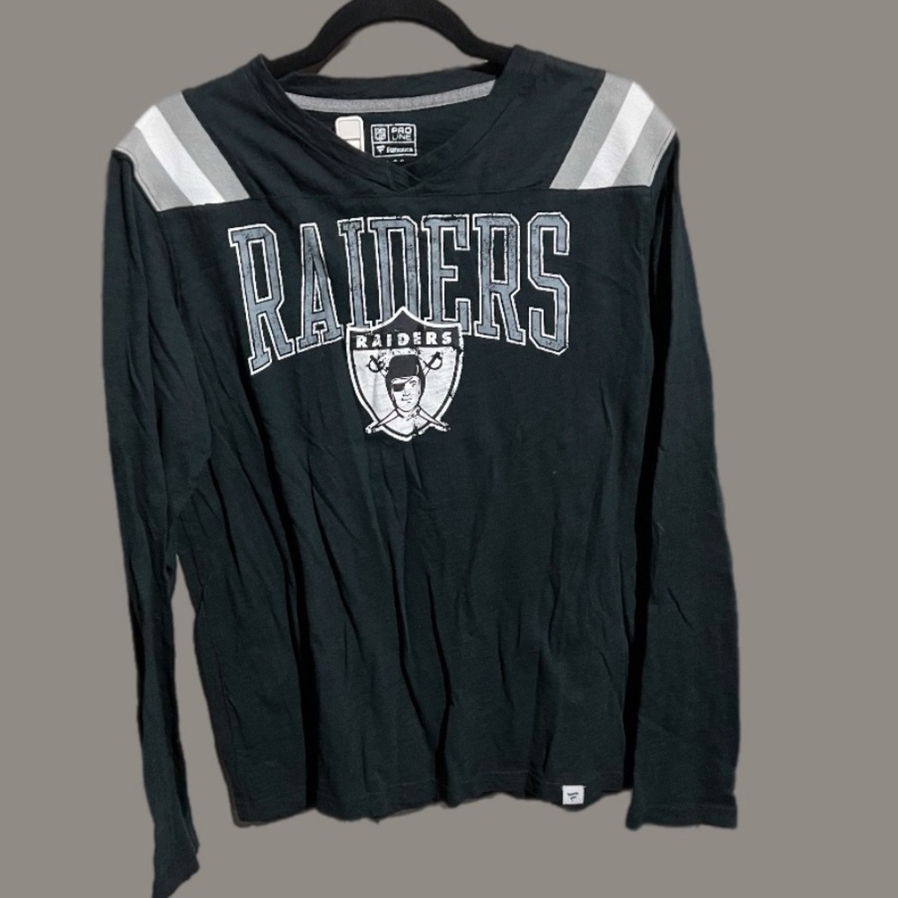 Fanatics Raiders Black Long Sleeve Top Large